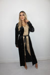 ANAYA black and pearls velvet maxi jacket style