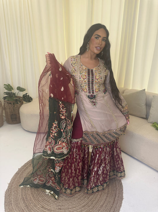 ADANA-ARIANA nude and maroon and green style